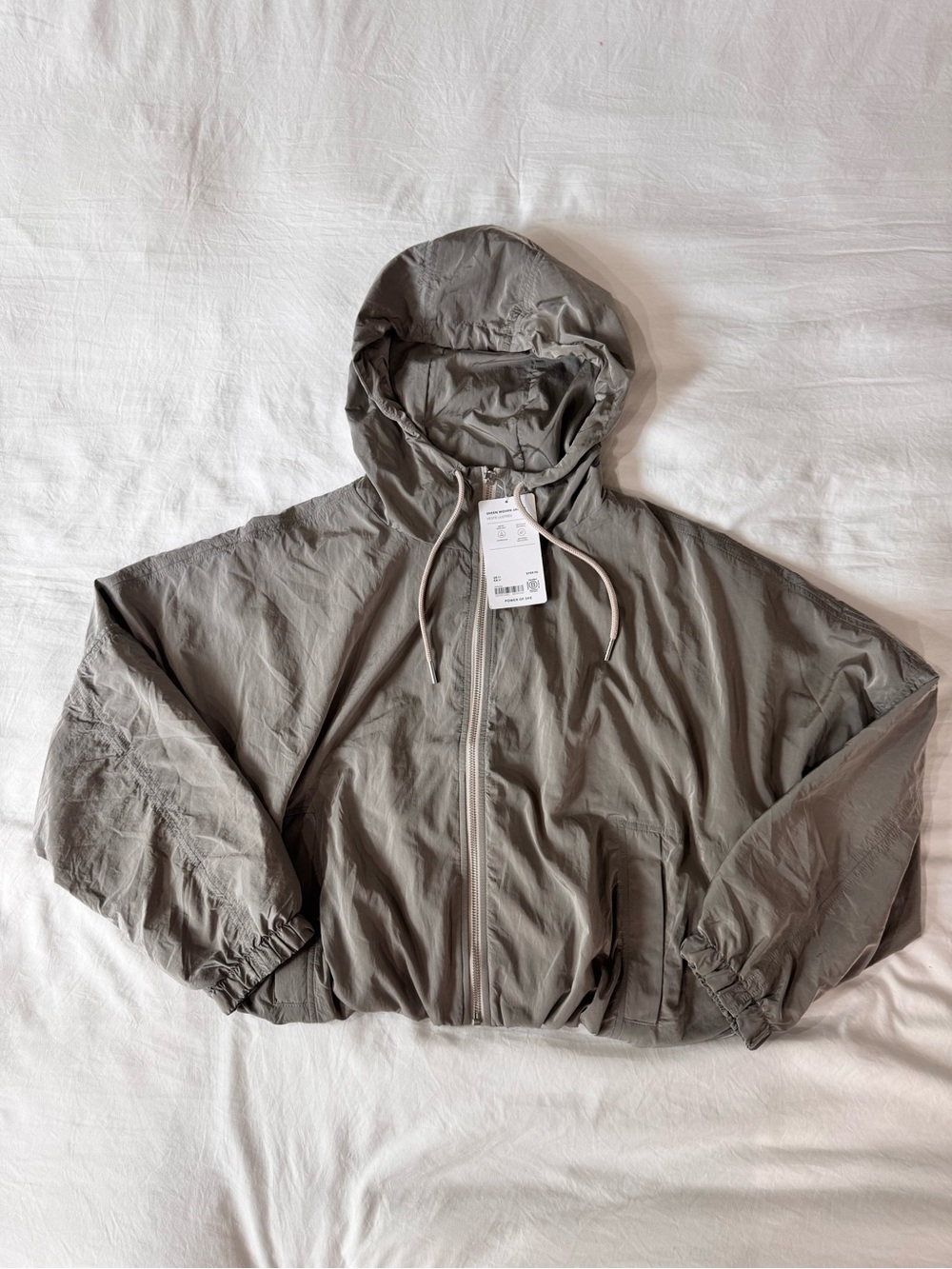 Athleta Day Drift Jacket Abalone Sheen M NWT Cropped Water Repellent - Picture 3 of 14